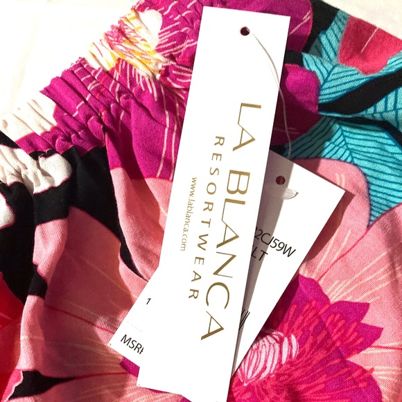 NWT LA BLANCA Resortwear Tropical Dress/Cover-Up - Picture 4 of 9